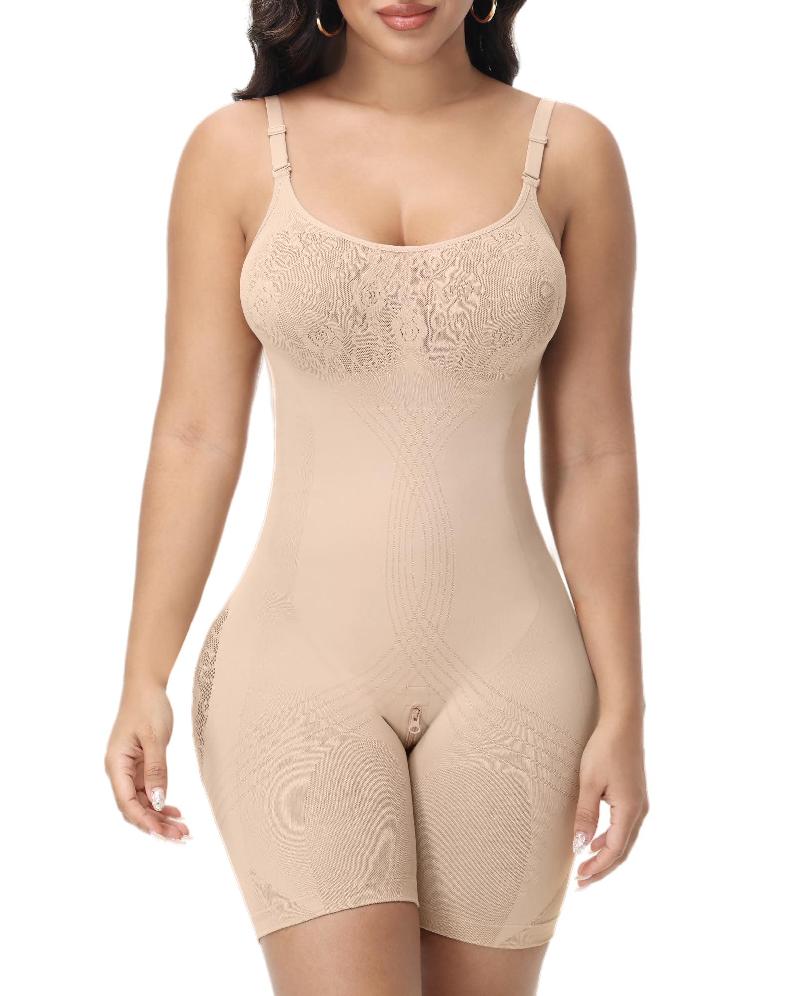 Photo 1 of SHAPESHE Shapewear Bodysuit Shorts for Women Tummy Control Full Body Shaper Seamless Butt Lifting Faja Colombianas