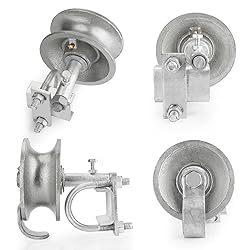 Sliding Gate Rollers, 5" Rear Pipe Track Wheels for