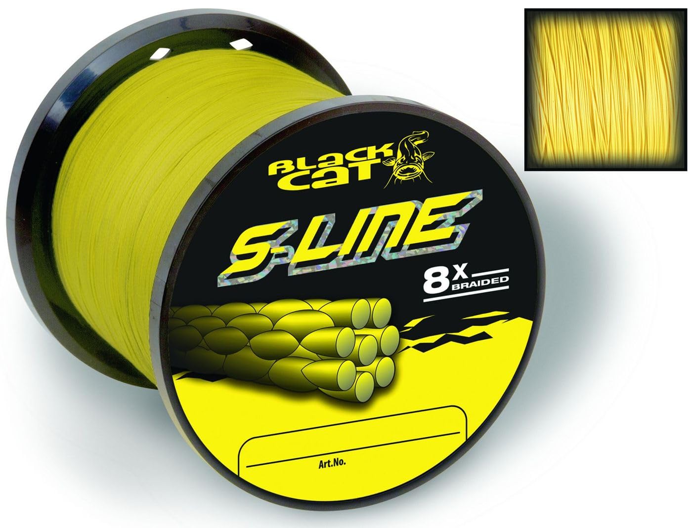 Diameter 0.45 mm, diameter 0.45 mm, S-Line 400 m, 50 kg, 110 lbs yellow