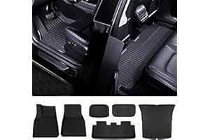 SIGLIN Floor Mats for Tesla Model Y 2024 All Weather Cargo Liners Waterproof Cargo Mat 6 PCS Floor Liners Interior Accessories Compatible with Tesla Model Y 2024 2023 2022 2021 5 Seater