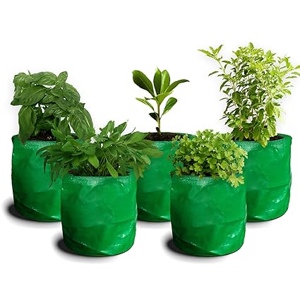 The Subah High Density Polyethylene Grow Bags, Standard, Pack of 5