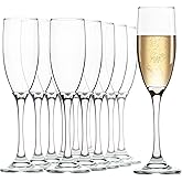 UMEIED Champagne Flutes Set of 12, 6 Oz Premium Champagne Glasses for Parties, Weddings, Classic Sparkling Wine Glass, Crystal Clear