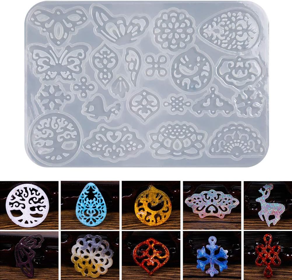 Phoneix Jewelry Casting Mold Silicone Resin Molds for Jewelry Pendants Earring Making for Women Girls