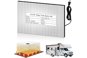 Maxztill RV Tank Heater Pad 12" x 18" Holding Tank Heating Pad Use with Up to 50 Gallons Fresh Water with Automatic Thermostat Control (120V-1PC)