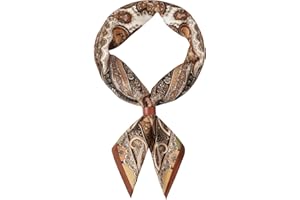 Hymeiluely 27.5 Inches Square Silk Feeling Neck Scarf for Men Necktie Silk Bandanas Pocket Square Cowboy Scarves