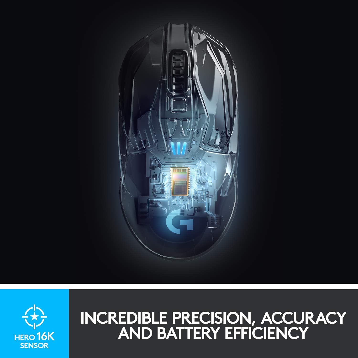 Logitech 910-005672 G903 Lightspeed Wireless Gaming Mouse with Hero 16K sensor, 140+ hours with rechargeable battery and Lightsync RGB - Image 4