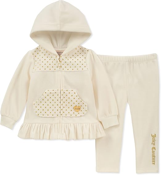Juicy Couture Baby Girls 2 Pieces Jog SetVelour Clothing