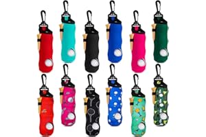 WILLBOND 12 Pcs Golf Ball Tee Holder Neoprene Golf Ball Pouch Golf Ball Carry Bag Multicolor Portable Golf Accessories for Ma