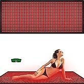 Red Light Therapy Large Mat for Whole Body Relief 71''x31'' Infrared Therapy Blanket 1280pcs Beads 660nm 850nm Red Infrared Therapy for Full Body Parts Relief at Once