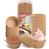 500pcs Standard Natural cupcake liners for baking,food grade cupcake wrappers,non-stick, greaseproof parchment muffin liners,