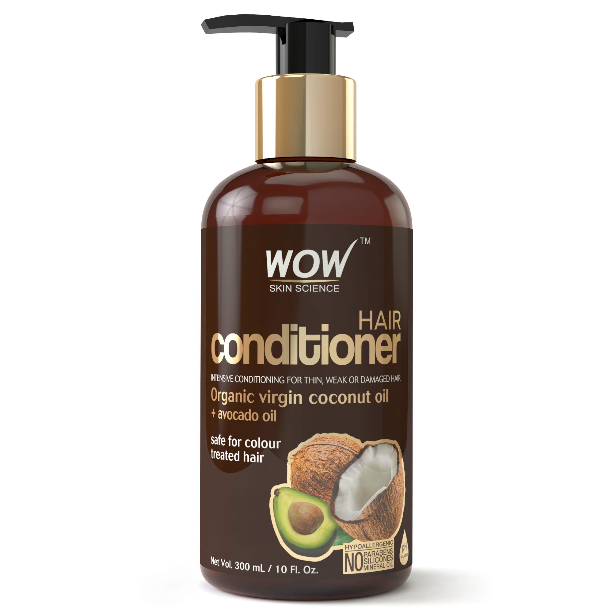 WOW Coconut & Avocado Oil No Parabens & Sulphate Hair Conditioner, 300mL Buy Online in United