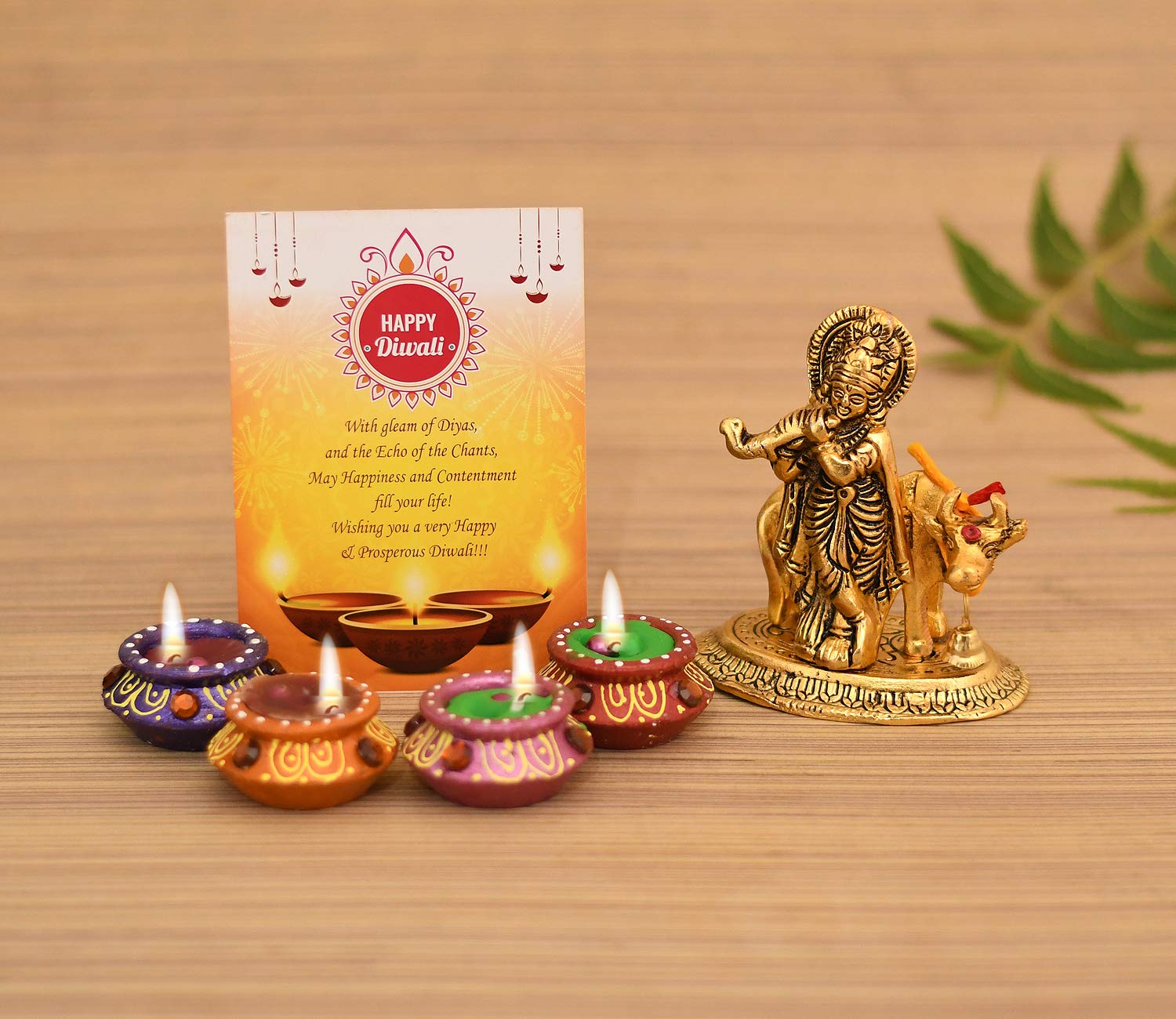 Buy Diwali Gift Items Hampers Combo Krishna With Cow Idol Murti Statue