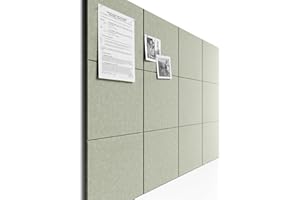 Large Cork Board Alternative - Slat Wall Paneling, Felt Bulletin Board Tiles for Office Decor, Push pin Board Office Wall Org