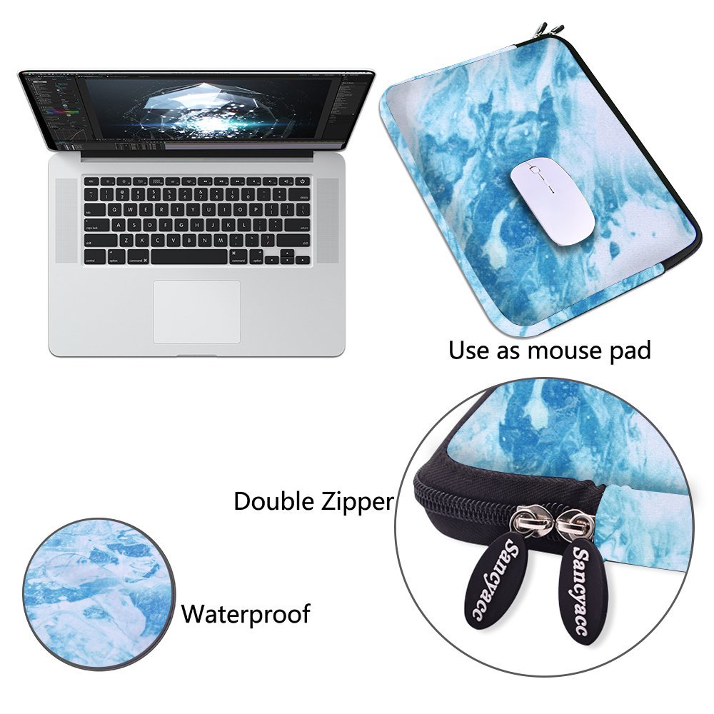 Sancyacc 15 Inch Laptop Sleeve, Water-resistant 360°Shockproof Protective Laptop Case with Pocket for 15-15.6 Inch for Macbook Pro/Samsung/Sony Notebook Display Case Bag 15\