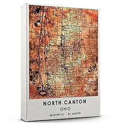 North Canton Map Poster, Ohio Map Art Poster, Map