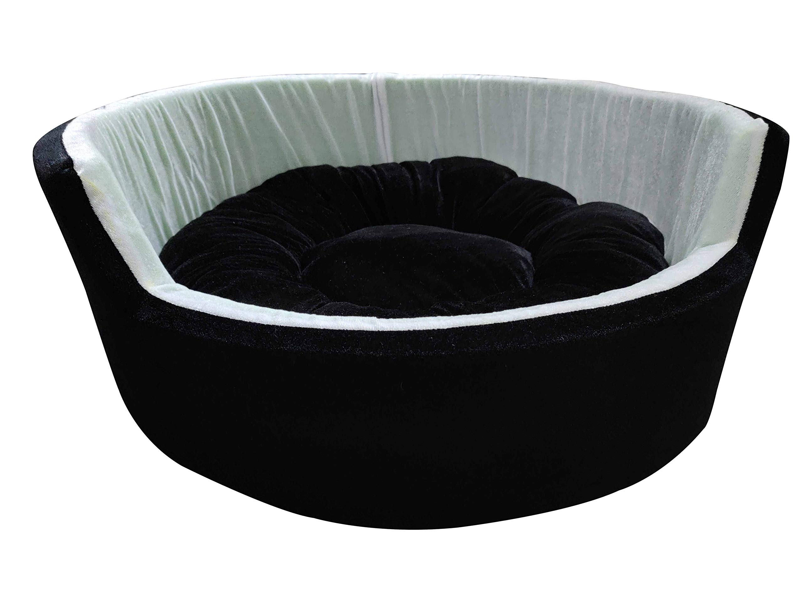 Jerry S Soft Dual Round Dog Cat Bed Color Black White Small