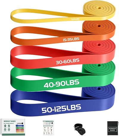YOVKOK Exercise Bands Set Resistance Bands Door Anchor 5 Pack Fitness