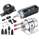 EVIL ENERGY 58 PSI Fuel Filter Regulator with External High Flow 300LPH Electric Inline Fuel Pump Compatible with LS Swap EFI Conversions (Fits 4.8L/5.3L/6.0L V8)