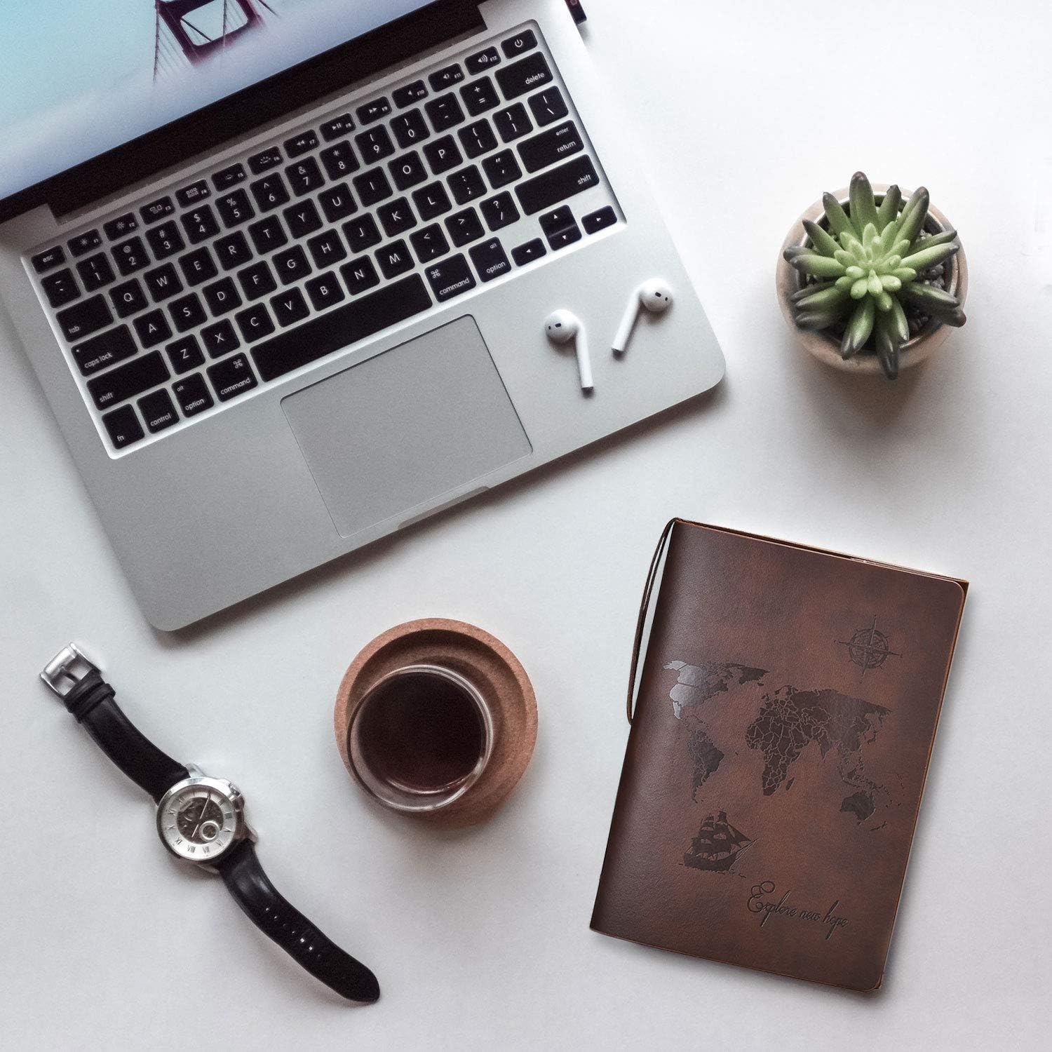 SEEALLDE A5 Leather Notebook Travel Journal Notebook Vintage Diary Refillable 100 Sheets/200 Pages 80GSM Acid-Free Paper Best Gift Idea… - Image 5
