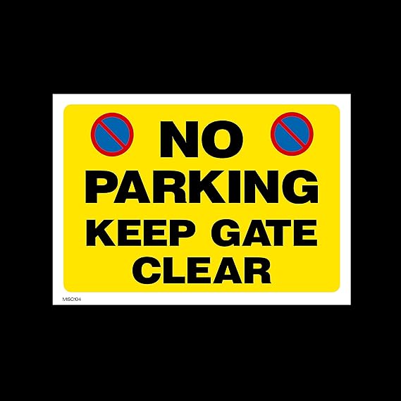 Do not block No parking please leave clear 3mm Metal Sign ...