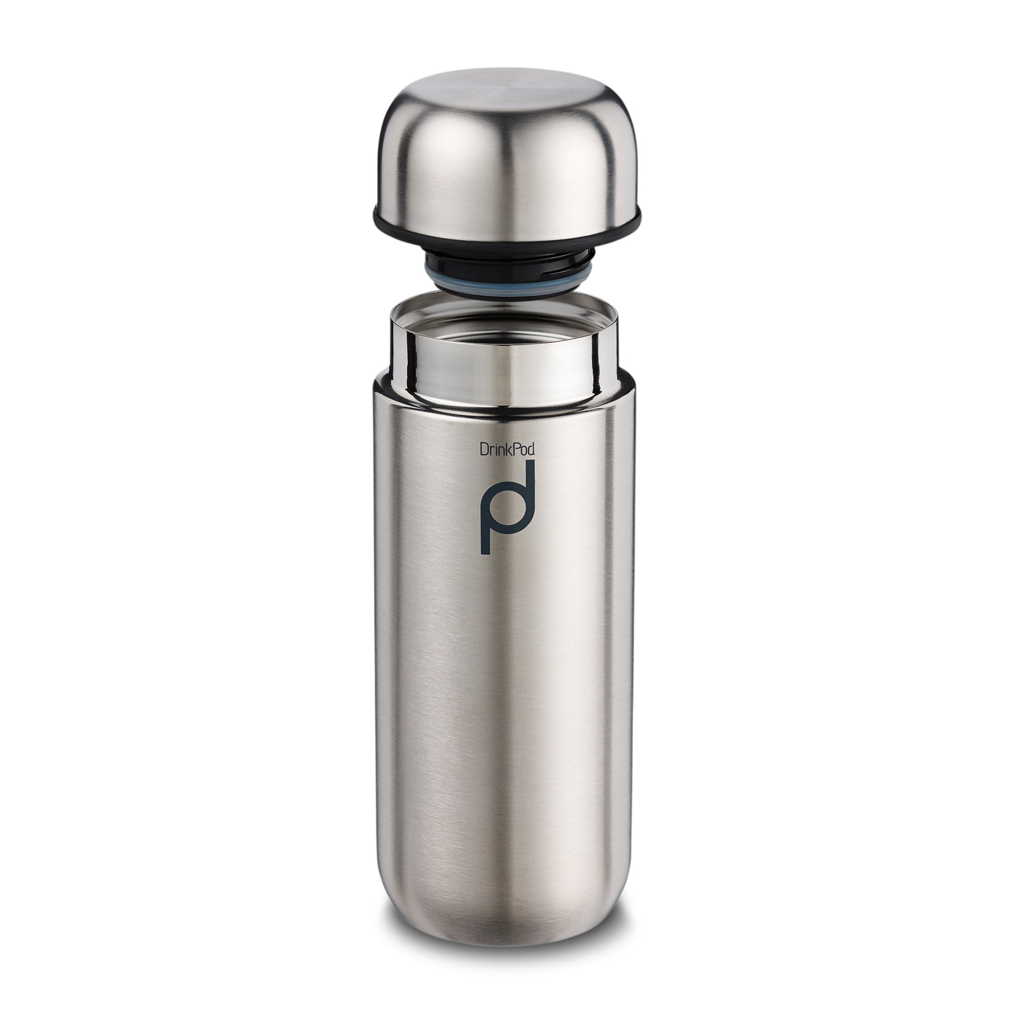 Drink Pod Vacuum Insulated Flask, Stainless Steel, Satin, 200ml