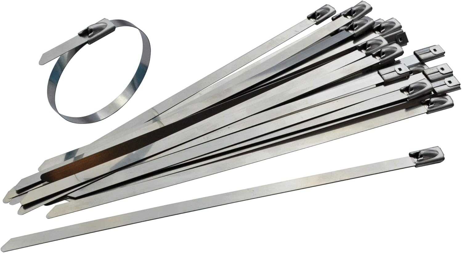 Faithfull CT68079SS 7.9 x 680 mm Stainless Steel Cable Ties (Pack of 50), Violet