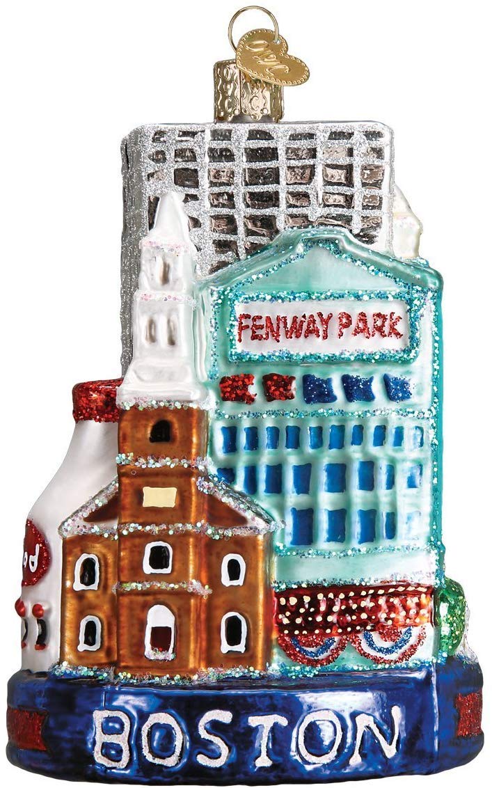 Old World Christmas Glass Blown Ornament Boston City (20094)
