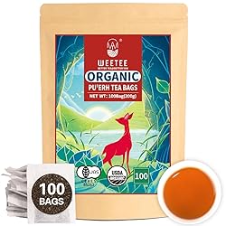 WT WEETEE Organic Puerh Tea Bags, USDA Certified