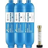 RV Inline Hose Water Filter, NSF Certified Camper Water Filter with Flexible Hose Protectors For RV Garden, Camping Essentials For Reduces Chlorine, Bad Taste, Odor In Drinking Water, 3 Pack SETFEEL