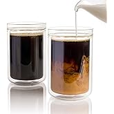 Brod & Taylor Double-Wall Insulated Glass Coffee/Tea Tumblers (Set of 2, 12oz / 350ml)