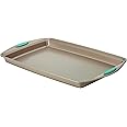 Rachael Ray Cucina Nonstick Bakeware with Grips, Nonstick Cookie Sheet / Baking Sheet - 11 Inch x 17 Inch, Latte Brown