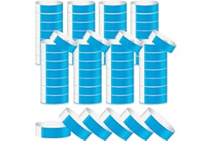 NENG-Q 800 Pcs Colored Wristbands for Events Wrist Bands Paper Bracelets Wristbands Waterproof Bands for Events Custom Adhesive Wristbands for Party(Blue)