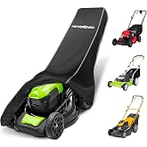 NEVERLAND Push Mower Cover - 800D Waterproof Heavy Duty for Outdoor Storage | Universal Fit Walk-behind Mowers up to 22", UV protection, windproof elastic hem, includes storage bag, protects electronics