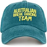 Australian Break Dancing Team Sun hat Mens hat Vintage Cotton Washed Baseball Caps Adjustable Dad Hat Crazy Funny Custom Gifts for MomAustralia Cyan Blue