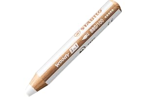 STABILO Multi-talented Pencil woody 3-in-1 - Single Pencil - White