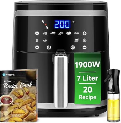 Heißluftfritteuse 7L, 1900 W, Digitalem LED-Touchscreen Air Fryer