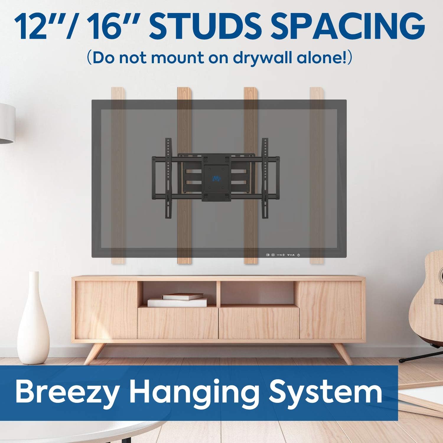 Mounting Dream TV Mount Bracket for 42-70 Inch Flat Screen TVs, Full Motion TV Wall Mounts with Swivel Articulating Dual Arms , Heavy Duty Design - Max VESA 600x400mm , 100 LBS Loading , MD2296: Electronics