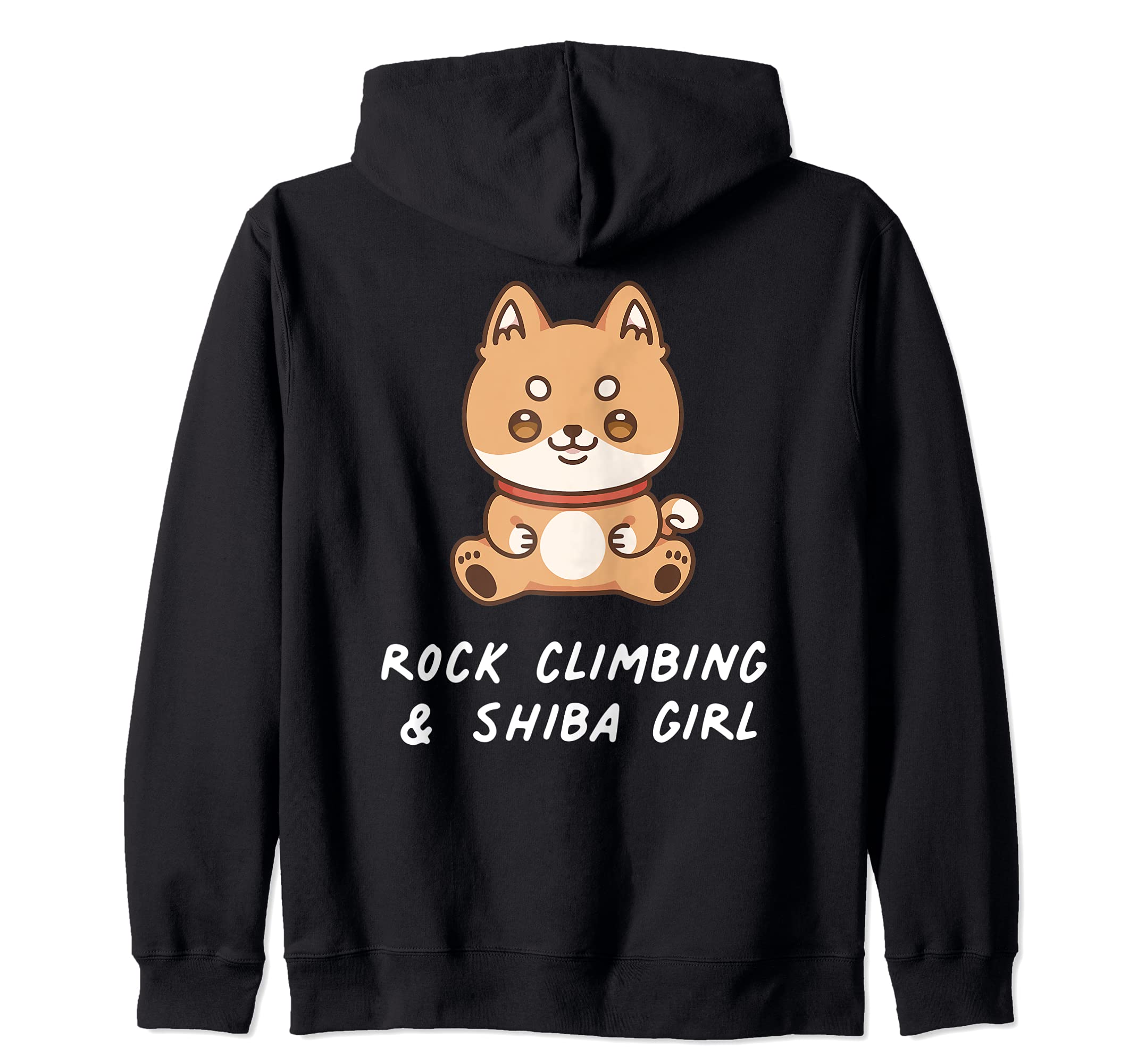 Rock Climbing & Shiba Girl Kawaii Sports Japanese Dog Lover Zip Hoodie