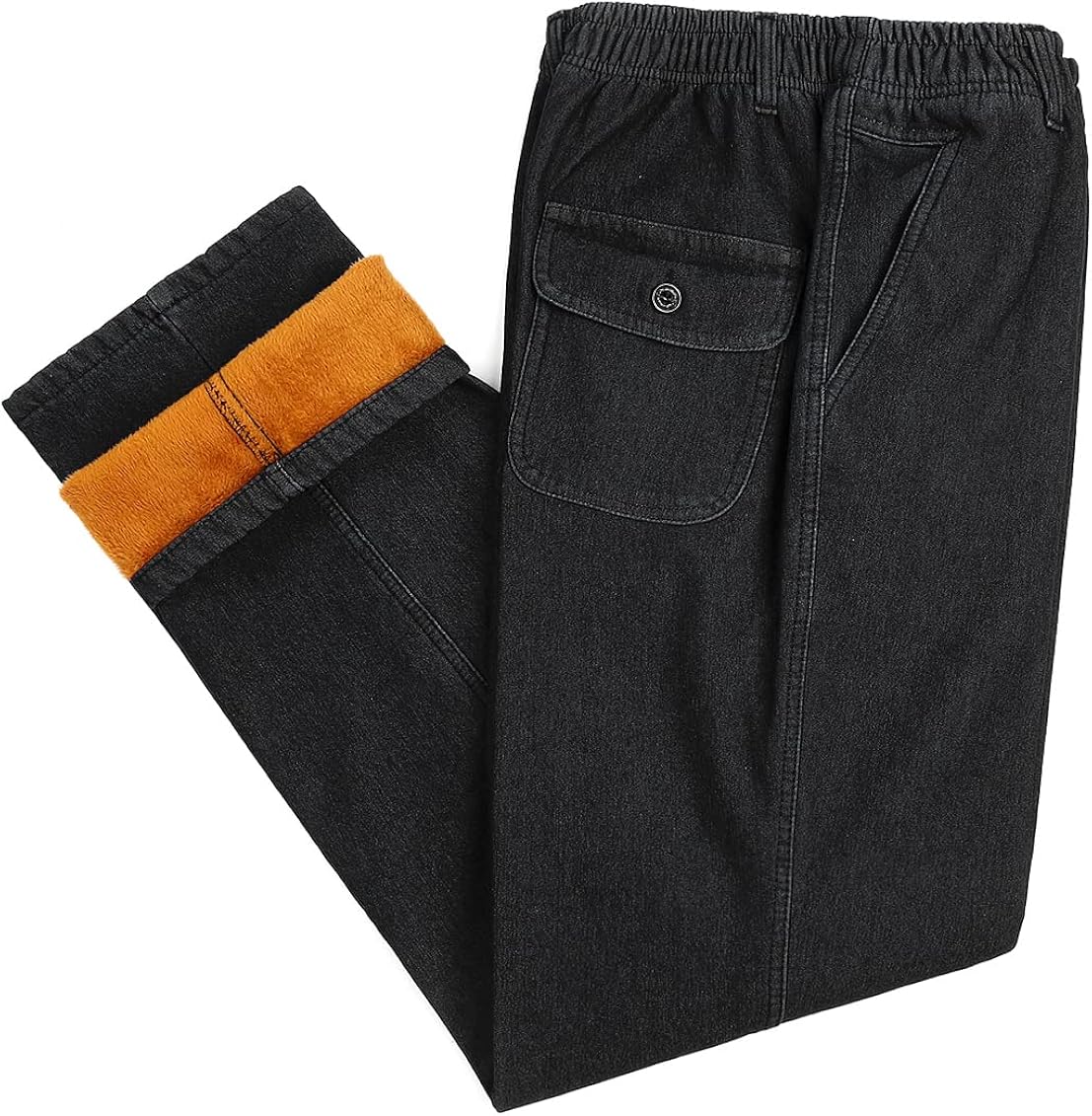 IDEALSANXUN Fleece Lined Jeans Mens 
