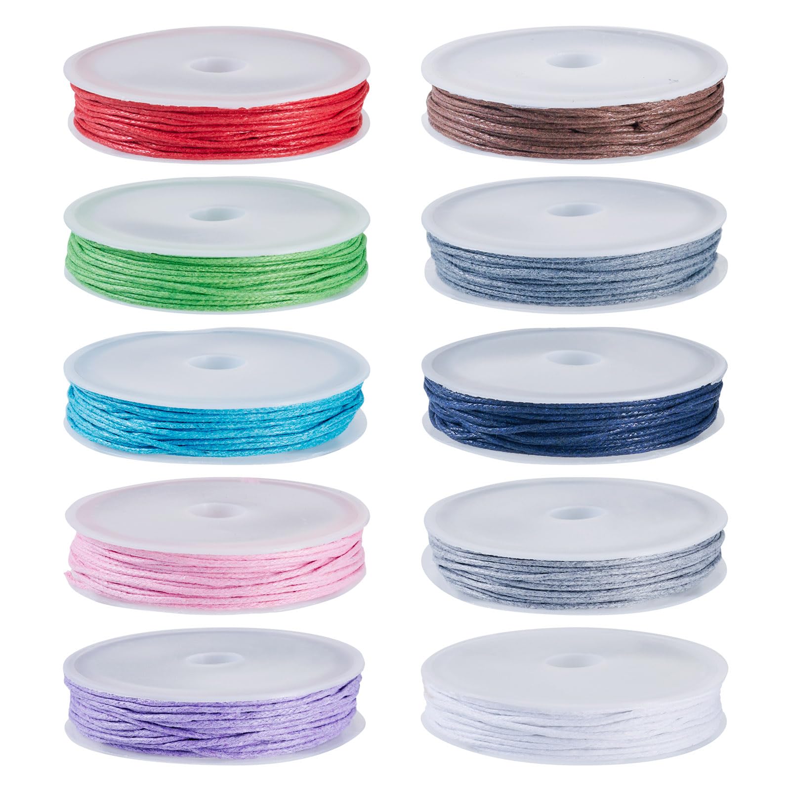 Photo 1 of 1mm Waxed Thread Bracelet Cords 10 Rolls Wax String Polyester Cord for Bracelets Braided Making, Leather Sewing, Stitching, Beading Crafts Micro Macrame Supplies
