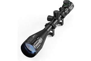 UUQ 6-24x50 AO Rifle Scope Includes Blue/Green Lens with 20mm/11mm Mount-for Hunting,Shotguns,and High-Powered,Long-Range Shooting with Rimfire,and Air Guns.Includes Illuminated Red/Green Reticle