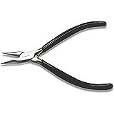 The Beadsmith Chain Nose Pliers – Extra Fine Tips – 4.5 inches (114mm) – PVC Grip Handle with Double Leaf Springs – Jewelry Making Tool for Creating Bracelets, Earrings and Necklaces