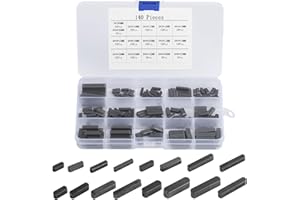 JmhNewhope Round Ended Feather Key,140 Pcs Parallel Drive Shaft Keys Set, Drive Shaft Parallel Keys, Key Stock Assortment, Shaft Feather Key, Keyway for Fasteners Mechanical Industry, 3mm 4mm 5mm 6mm