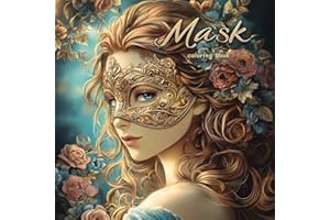 SAKGDH Coloring Books for Adults Relaxation, Coloring Book for Women,Single Sided Pages Thick Paper Stress Relief Activity, Mindfulness Gift for Teens & Adults-Mystery Mask