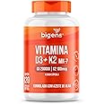 Bigens Vitamina D3 + K2 MK-7, 120 Cápsulas
