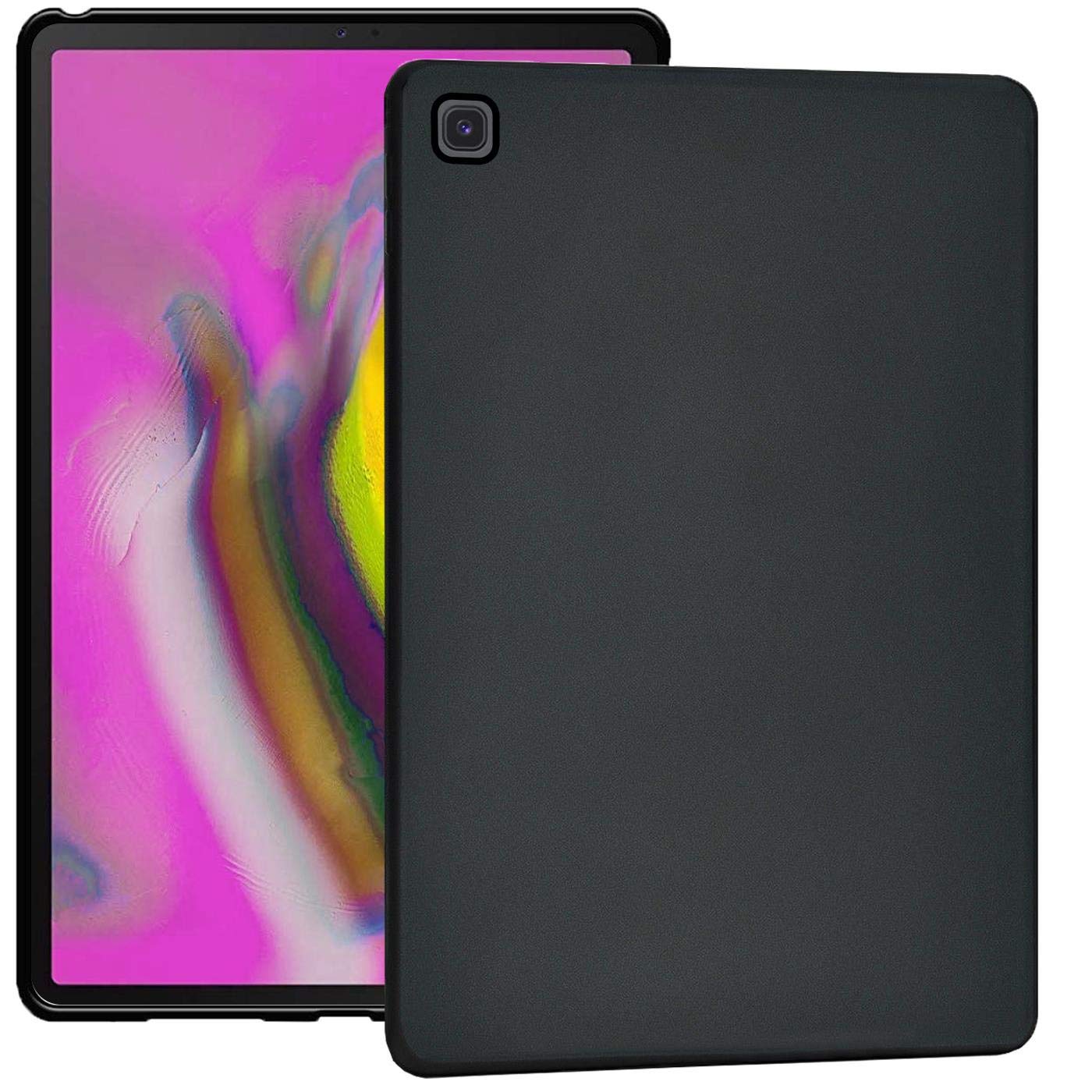 Verco Case for Samsung Galaxy Tab A 10.1 2019, Anti Shock Silicone TPU Cover Protection Case [T510/T515], Black