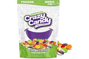 ANDERSEN'S CRAZY CANDY FREEZE-DRIED FUN Freeze Dried Sweet Tarts-Style Candy, Crazy Candy Tangy Tarts - Intense Tart to Sweet Flavor Journey, Bold Fruity and Sour Candy