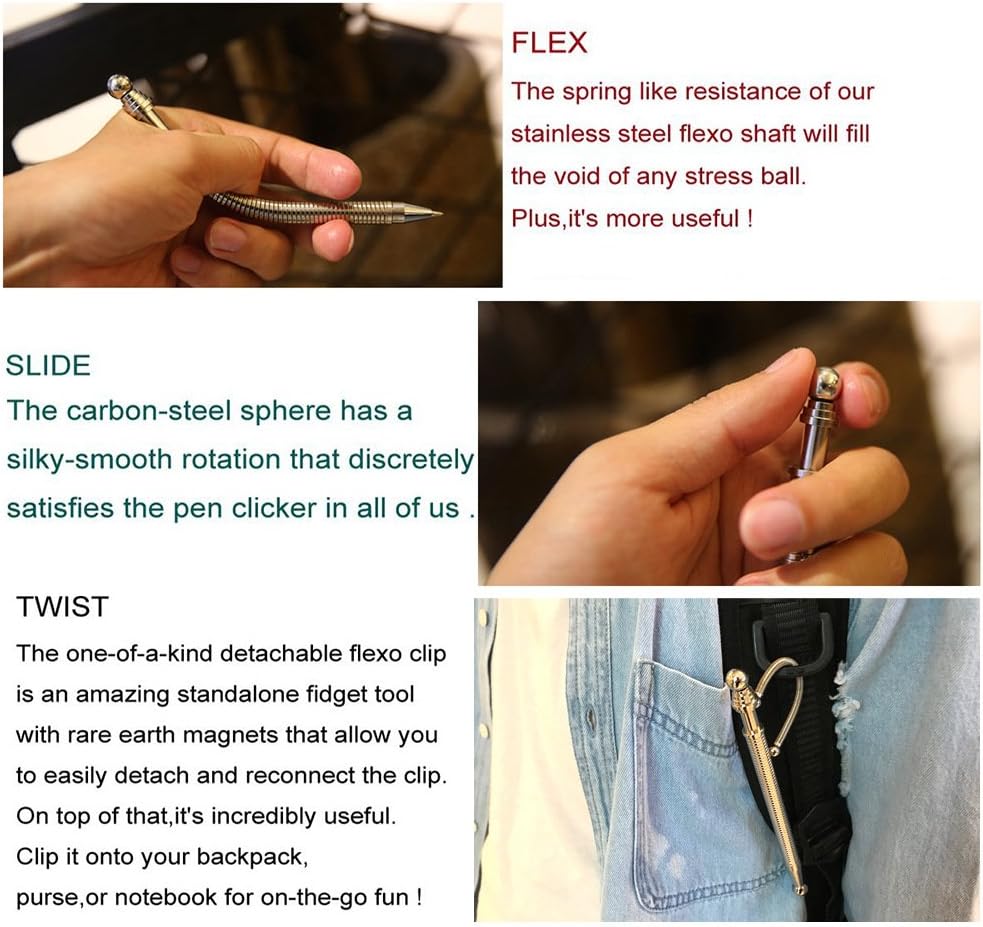 Amazon Com Think Ink Pen Maelu Finger Fidget Pencil Toys For Anxiety Boredom Add Adhd Stress Relief One Office Products