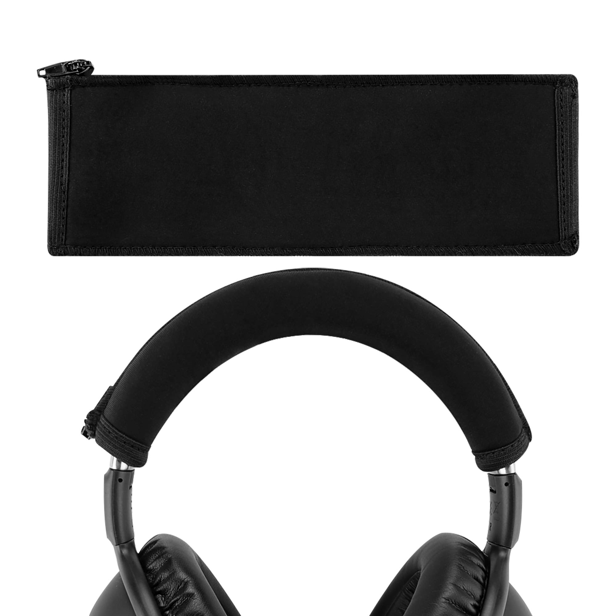 Geekria Flex Fabric Headband Cover Compatible with Sennheiser PXC 550, PXC 550II Wireless Noise-Canceling Headphones, Replacement Repair Part, Easy DIY Installation (Black)