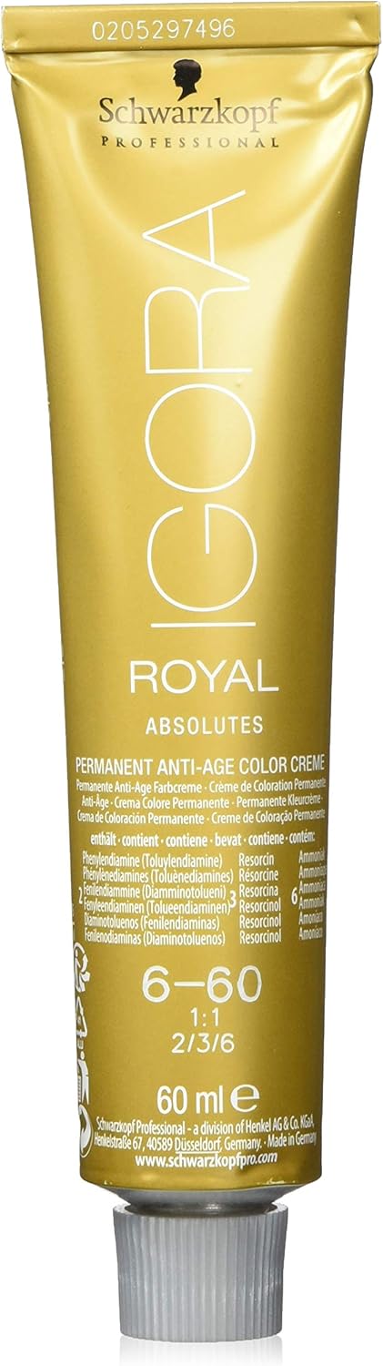Schwarzkopf IR Absolutes 6-60 60ml, 6-60 Dark Blonde Chocolate Natural, 60 ml (Pack of 1)